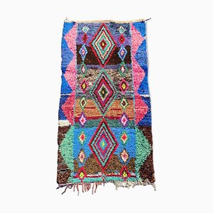 Vintage Berber Boucherouite Carpet