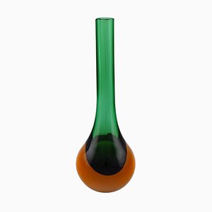 Large Italian Murano Vase in Mouth-Blown Art Glass with Narrow Neck, 1960s