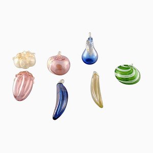 Murano Fruits in Art Glass, 1960s, Set of 7