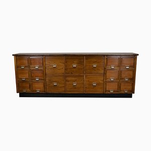 Large Mid-Century French Pine and Oak Apothecary Cabinet, 1950s