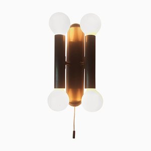 Mid-Century Messing Wandlampe von Fischer Leuchten, 1970er