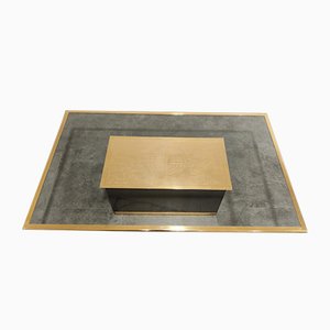 Vintage Etched Brass Coffee Table by Ricco D, 1970s