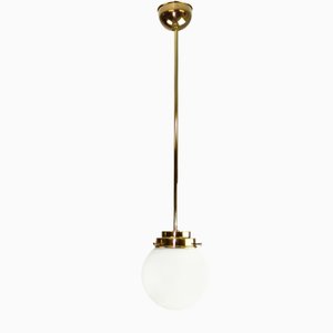 Vintage Opalglas Deckenlampe im Bauhaus Stil, 1950er