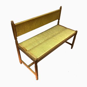 Banc en Bois et en Paille, 1960s