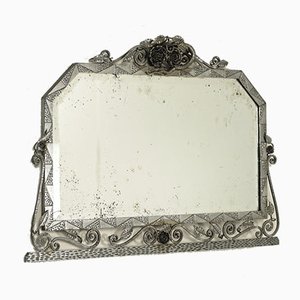 Wall Mirror with Wrought Iron Frame, USA, 1930s