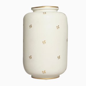 Verzierte Carrara Vase von Wilhelm Kåge für Gustavsberg, 1940er