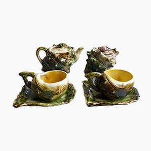 Set da tè vintage in ceramica con frutti di mare, anni '60, set di 6