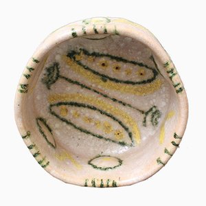 Mid-Century Italian Decorative Ceramic Bowl by Guido Gambone, 1950s