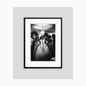 Debutante Ball Silver Fibre Gelatin Print Framed in Black by Slim Aarons