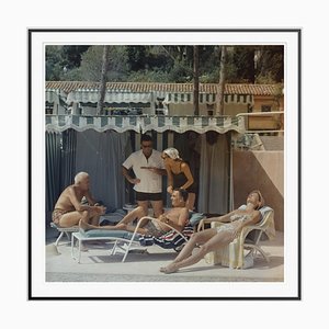 Summer in Monaco Oversize C Print Framed in Black by Slim Aarons