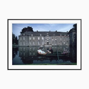 Annevoie Oversize C Print Framed in Black by Slim Aarons