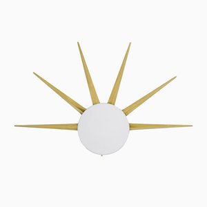 Lampada da soffitto o da parete Dawn Solare in metallo cromato lucido di Design per Macha