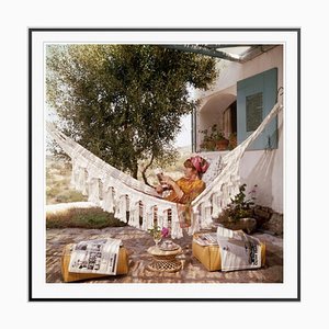 Bettina Graziani Oversize C Print Framed in Black by Slim Aarons