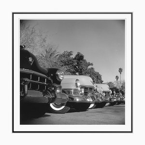 Cadillac Cars Silver Fibre Gelatin Print Framed in Black by Slim Aarons