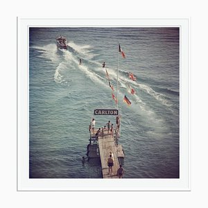 Cannes Watersports Oversize C Print Framed in White by Slim Aarons