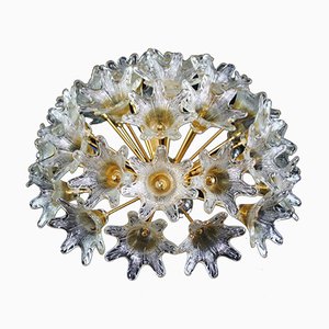 Ceiling Lamp with Murano Glass Flowers by Paolo Venini for VeArt, 1960s