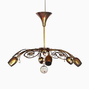 Lustre en cascade à cinq niveaux Venini avec prismes en verre de Murano Triedri En vente sur