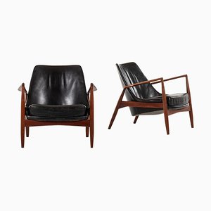 Juego de poltronas modelo Sälen / Seal suecas de Ib Kofod-Larsen para OPE, años 50