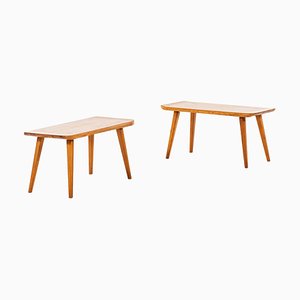 Set of Swedish Model Visingsö Benches by Carl Malmsten for Svensk Fur, 1950s