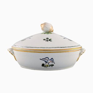 Royal Copenhagen Lidded Tureen in Hand-Painted Porcelain with Bird Motifs