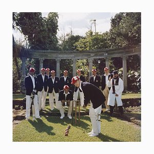 Dapper Cricketers C Print in Schwarz von Slim Aarons