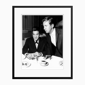 Elvis Presley & Bobby Darin in Las Vegas Archival Pigment Print Framed in Black