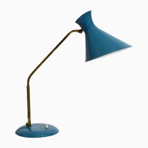 Große Italienische Mid-Century Diabolo Tischlampe mit Drehbarem Hals