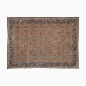 Tapis Oushak Vintage avec Bordure Florale, Turquie