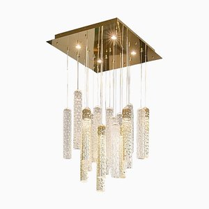Italienischer New Pipe Kleiner Led & Muraneser Glas Kronleuchter von VGnewtrend