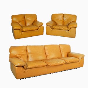 Vintage Modell Bonheur 2-Sitzer Sofa & Sessel von Ammannati & Calves, 1970er, 3er Set