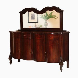 Antique Mirror & Walnut Sideboard from Testolini & Salviati