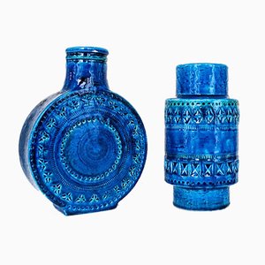 Italian Rimini Style Ceramic Vases by Aldo Londi for Bitossi, 1960s, Set of 2