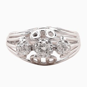 Anillo Trinity vintage de diamantes