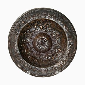 Antique Cast Iron Charger with Mythological Scenes