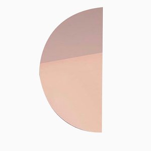 Luna™ Half Moon Rose Gold / Peach Tinted Frameless Modern Mirror Large by Alguacil & Perkoff Ltd