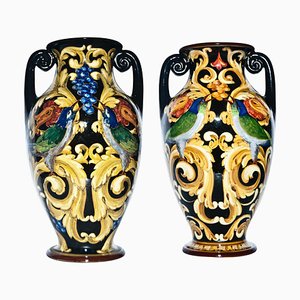 Jarrones vintage de cerámica de Renato Bassanelli, Italy, 1924. Juego de 2