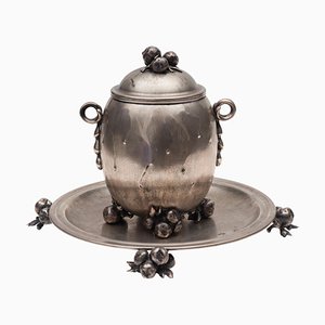 Vintage Silver Centrepiece and Tray by Luigi Genazzi, 1930s