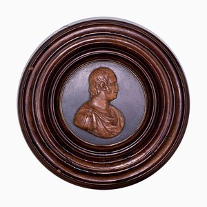Bas Relief 19ème Siècle avec Profil de Ferdinando IV Borbone