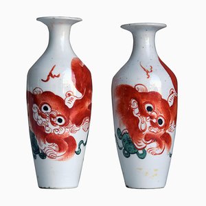 Vasi vintage in porcellana, Cina, set di 2