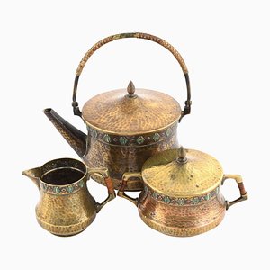 Antikes Jugendstil Tee Set von WMF, Deutschland, 1910er, 3er Set