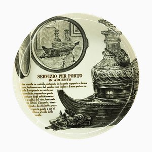 Piatto Servizio Per Porto di Piero Fornasetti per Martini & Rossi, anni '60