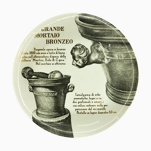 Grande Mortaio Bronze Teller von Piero Fornasetti für Martini & Rossi, 1960er