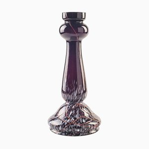 Nordeuropäischer Violetter Glas Kerzenhalter, 1970er