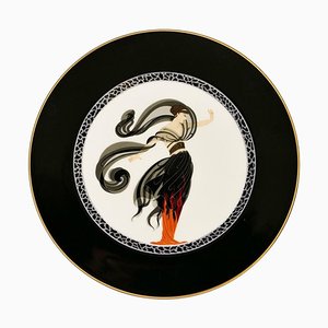 Assiette Flames of Love After Erté, 1985