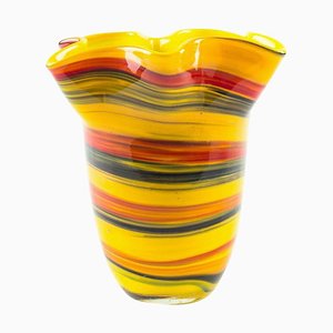 Vintage European Colorful Striped Vase