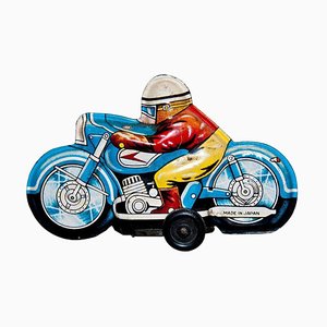 Kleines Japanisches Vintage Motorradfahrer Spielzeug, 1960er