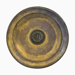 Late-18th Century Italian Decorative Pewter Almoner Plate