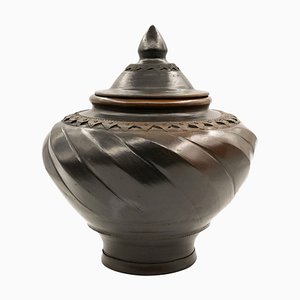 Orientalische Vintage Ost-Terrakotta Vase