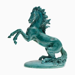 Vintage Italian Ceramic Horse Sculpture, 1927