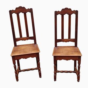 Antike Eichenholz Stühle, 2er Set